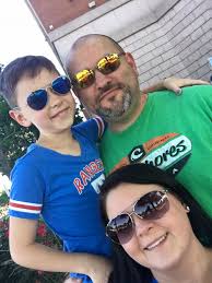 Our Stella likes to be game ready to watch our Rangers too!!! ❤️💙❤️💙