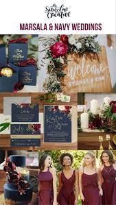 Navy Gold Marsala Wedding Invitation Printable Wedding Invite Invitation Set Suite Bestseller Lucy Suite Burgundy And Blush Wedding Wedding Invitations Rustic Wedding Colors