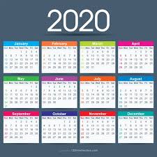 2020 Calendar Ai Calendar Template Vector Free Calendar Design
