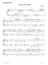 Sheet music by andy williams. Where Do I Begin Love Story Theme Stave Preview