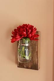 Chic farmhouse wall decor.painted mason jars with faux shiplap. Diy Wall Decor With Mason Jars Novocom Top