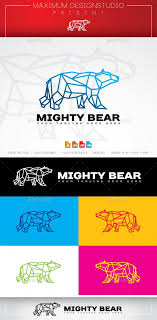 Mighty Bear Logo Bear Logo Design Pet Logo Design Bear Logo