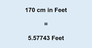 To convert from cm to feet and inches, use the following two conversion equations: 170 Cm In Feet 170 Centimeters To Feet