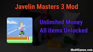 Download crossy creeper multiplayer mod apk 3.6. Javelin Masters 3 Mod Unlimited Money All Items Unlocked Mod4games Com