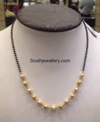 Black And Gold Jewelry Designer 5 Grams Black Beads Mangalsutra Photo Black Beads Mangalsutra Black Beads Black Bead Necklace
