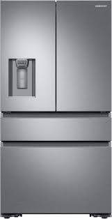 The handle slides over brackets that secure to the refrigerator. Samsung 22 6 Cu Ft 4 Door Flex French Door Counter Depth Fingerprint Resistant Refrigerator Stainless Steel Rf23m8070sr Best Buy