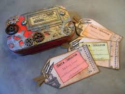 15% off with code zazpartyplan. The Artful Maven Vintage Business Card Holder