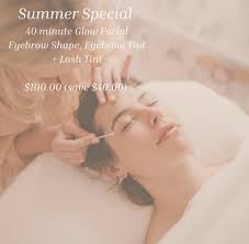 𝒮𝓊𝓂𝓂ℯ𝓇 𝒮𝓅ℯ𝒸𝒾𝒶𝓁 To celebrate the start of 2025 I am offering a  summer special ☀️ This package includes an eyebrow shape, eyebrow tint,  eyelash tint, and my 40 minute Glow Facial. This
