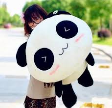 Grande peluche de 75cm, compagnon idéal de votre enfant. Panda Mega Grande De Peluche Muy Abrazable Y Tierno Panda Cute Kawaii Peluche Almohadas De Animales Peluches Kawaii Peluches