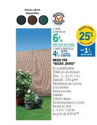 Espérons que ce que nous fournissons puisse vous être utile et vous aider à trouver ce que vous recherchez! Offre Brise Vue Beaux Jours Chez E Leclerc