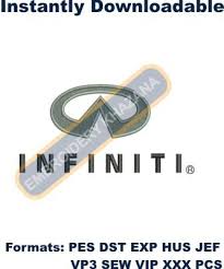 Infiniti logo is based on a lemniscate which is believed to have appeared at the start of human civilization. Infiniti Car Logo Embroidery Design