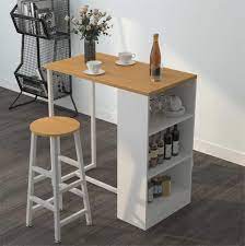 This kitchen pantry also features a spacious drawer and hidden storage behind two lower panel doors. Sogesfurniture Kitchen Bar Counter Table Bistro Table Breakfast Dining Table Coffee Table With White Metal Frame And 3 Tier Storage Rack For Beverage Display Shelving Bheu Gcbg1022 Buy Online In Botswana At Botswana Desertcart Com Productid
