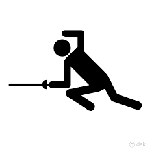 フェンシング選手のピクトグラムイラストのフリー素材｜イラストイメージ