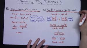 Verifying Trigonometric Identities Pre Calculus Calculus Precalculus Identity