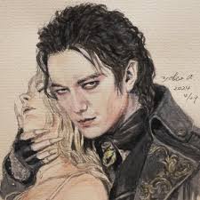 Japanese Dear @sunchildakiyama🌺was inspired by Dimash and created her  artwork with different mediums like Solid watercolor paint, Acrylic  gouache, Modeling paste pumice, and pencil.