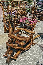 Use them to make a picture log candle holder. Garden Furniture Made Of Branches And Tree Trunks Finished And Varnished Stock Photo Picture And Royalty Free Image Image 16252442
