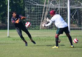 Goalkeeper Coach Arpan Dey with Sandip Nandy
