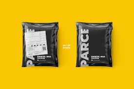 Parcel Mailing Shipping Bag 4 Psd Bag Mockup Clothing Packaging Delivery Bag