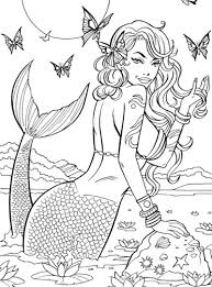 These mermaid adult coloring pages depicted one of those fantastic underwater creatures. Best Mermaid Coloring Pages Coloring Books Cleverpedia