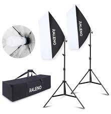 Softbox Photography Lighting Kit 20 X28 Photography Continuous Lighting System With 2pcs E27 Socket 5500k Bulb Photo Model Portraits Shooting Boxes Photography Camera Accessories Others On Carousell