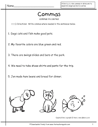 Wonders Second Grade Unit Two Week One Printouts Punctuation Worksheets Grammar Worksheets Commas In A Series