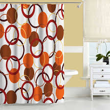Orange Shower Curtain Yellow And Red Bathroom Decor Bath Curtain Orange Bathroom Decor Bathroom Acc Orange Bathroom Decor Bathroom Red Brown Shower Curtain