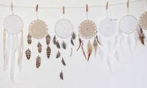 Échappée à la belle étoile dans une bulle transparente avec tout le. Attrape Reve Napperon Dentelle Plumes Noir A Poids Blanc Sarayana