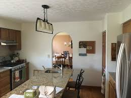 So using a bright white on the top half of the kitchen really emphasises the higher ceilings we now have. Tony Redd Renovations On Twitter Recent Project Picture Shows Soffit And Half Wall Removed To Open The Kitchen To The Living Room Pictured Shows What Half Wall And Soffit Looked Like Https T Co L9r1sczt10
