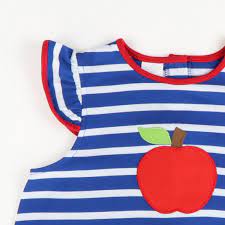 Baby knitting patterns crochet for kids crochet baby diy crafts knitting apple dress knit baby dress booties crochet girls hand diy dress. Appliqued Apple Dress Royal Blue Stripe Knit Southern Smocked Co