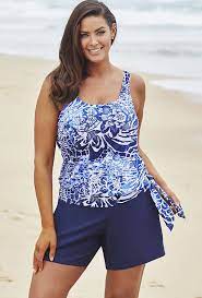 Stretch Board Short In 2021 Swimsuits For Older Women Plus Size Swimwear Women Bathing