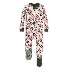 Merry Mittens Organic Baby Zip Up Snug Fit Footed Pajamas
