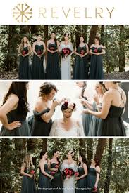 Gorgeous Greenery And Eucalyptus Tulle Make For A Enchanting Redwood Forest Wedding Emerald Green Bridesmaid Dresses Bridesmaid Dresses Boho Forest Wedding