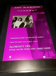 Jay Aaron Ronda Rare Original Radio Promo Poster Ad Framed!