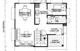 Ground floor and 93 sq.m. Elisa Four Bedroom Compact Two Storey House Design Pinoy Eplans