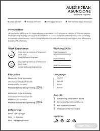 Free Software Quality Engineer Cv Template Software Engineer Cv Template Resume Software