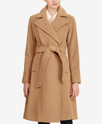 Shop for and buy womens camel coat online at macy's. Lauren Ralph Lauren A Line Wool Cashmere Blend Wrap Coat Reviews Coats Women Macy S