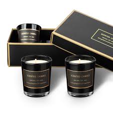 Cafthings Scented Candles Gift Set 3 Pack Black Candles Premium Matte Black Glass Packaging Natural Soy Wax For Stress Relief Home Decor And Aromatherapy 3 Pack