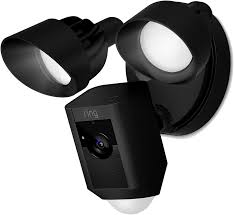 Ring Flood Light Camera Black Outdoor Security Lights Safe