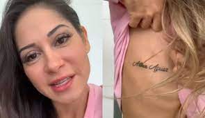 Mayra Cardi confirma término e nega que apagará tatuagem com nome de Arthur Aguiar