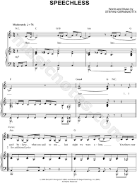 Speechless for piano solo, easy piano sheet music. Lady Gaga Speechless Sheet Music In C Major Transposable Download Print Sku Mn0080512
