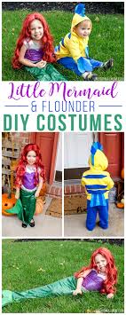 Then spread the tulle out to look like ariel's shell top. Diy Little Mermaid And Flounder Costumes Unoriginal Mom