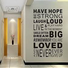 Check spelling or type a new query. Amazon Com Delma Inspirational Wall Decals Quotes Word Wall Sticker Quotes Motivational Wall Decal Family Inspirational Wall Art Vinyl Wall Mural Paint Decor Huge Size Have Hope 4 0 X6 2 Kitchen Dining