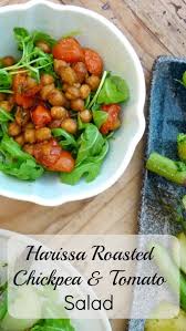 Harissa Roasted Chickpea And Tomato Salad Rezept Salate Gesund Libanesische Kuche Rezepte