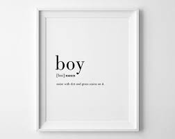 Boys Room Wall Art Boys Prints Boy Nursery Decor Boy Wall Quotes Boy Definition Boys Wall Decor Kitchen Wall Art Quotes Wall Art Quotes Definition Prints