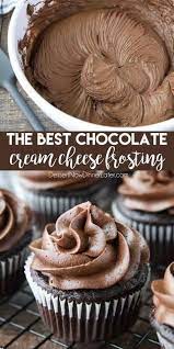 This Is The Best Chocolate Cream Cheese Frosting Silky Smooth And Creamy Yet Thick And Sturdy Enoug Desserts Chocolate Cream Cheese Frosting Frosting Recipes