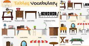 A coffee table may anchor a modern living or family room handsomely. Types Of Tables List Of Tables With Pictures In English 7esl