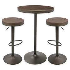 Bar stool made from wood + metal for an industrial look we love! Lumisource Dakota Adjustable Bar Stools Set Of 2 Bed Bath Beyond