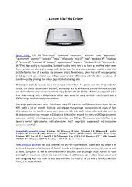 Vuescan is the best way to get your canoscan lide 60 working on windows 10, windows 8, windows 7, macos big sur, and more. Canon Lide 60 Driver By Canon Driver Install Issuu