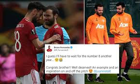 Check spelling or type a new query. Bruno Fernandes Will Have To Wait For The No 8 Shirt At Man United After Mata Agrees A New Deal Daily Mail Online