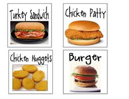 Lunch Choices For A Pocket Chart By Nina Wilkinson Tpt